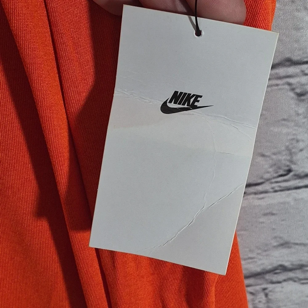 Nike Dri-Fit Just Do It T-Shirt Mens Size 2XL Brilliant Orange Black Letter New